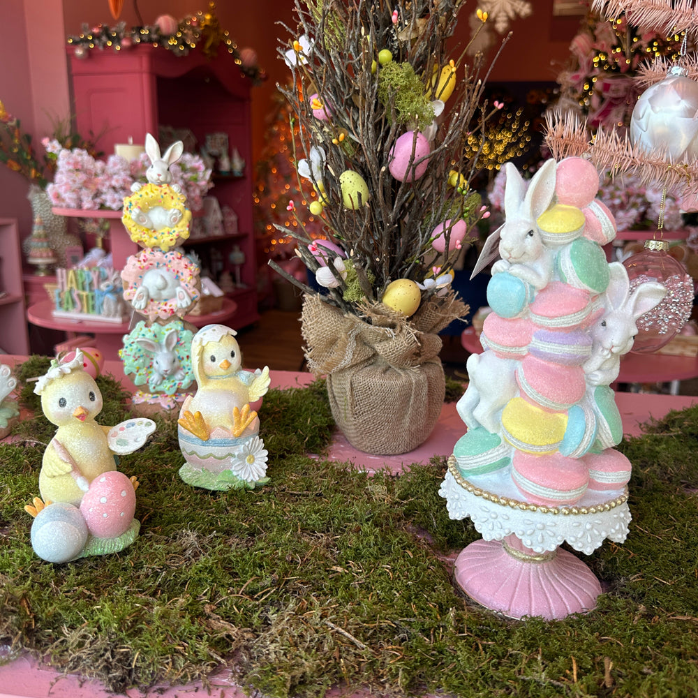 Goodwill M&G Easter Decoration - Macaron Cake with Bunnies - 27.5cm