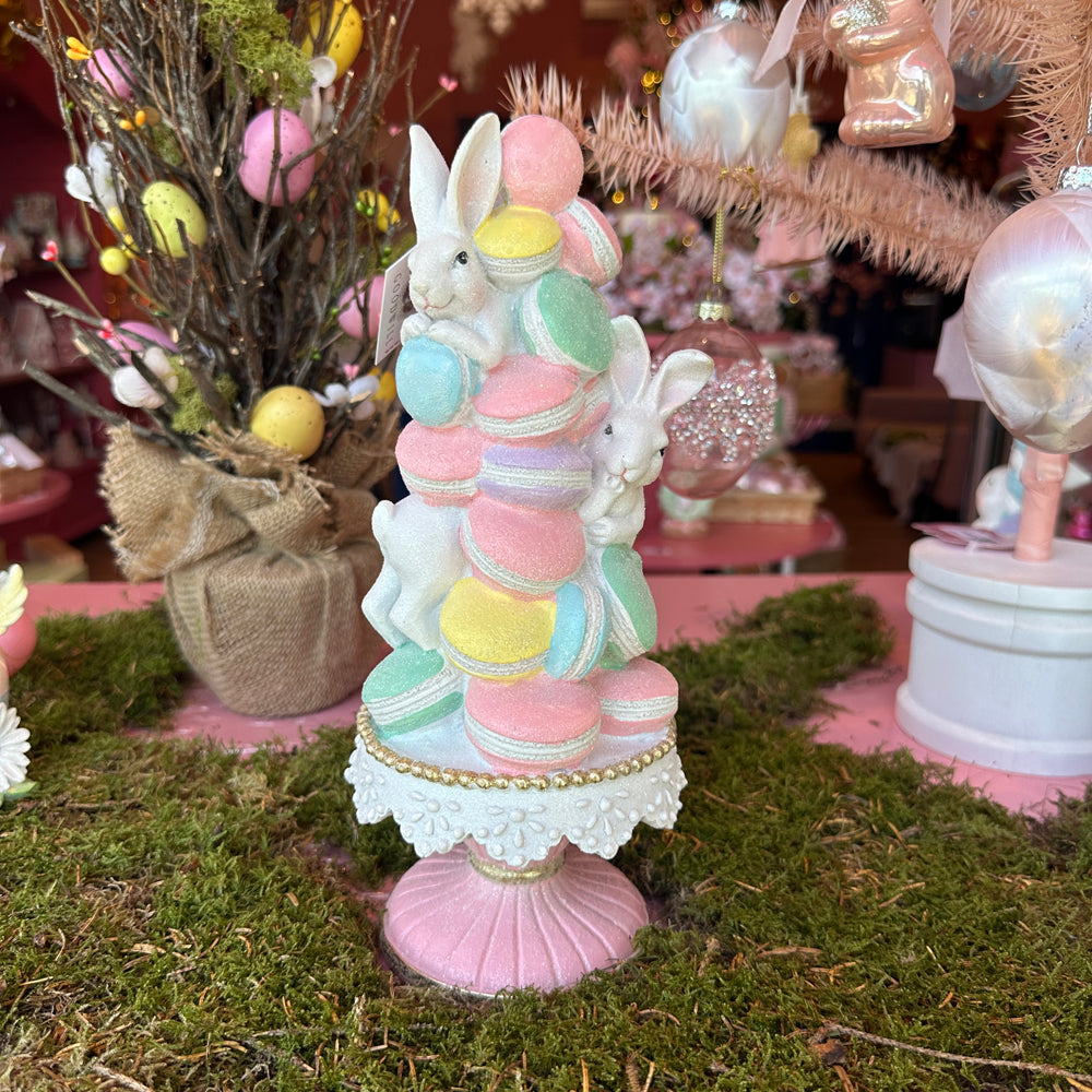 Goodwill M&G Easter Decoration - Macaron Cake with Bunnies - 27.5cm