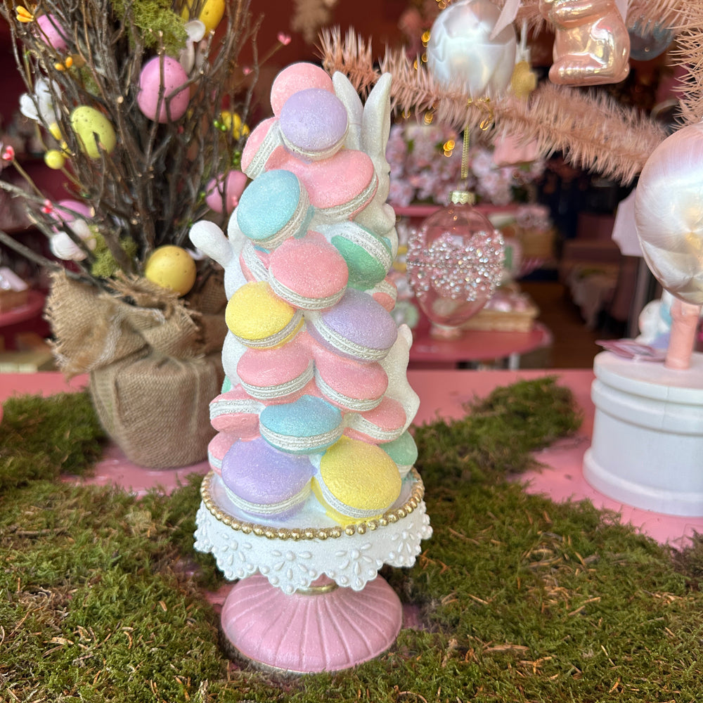 Goodwill M&G Easter Decoration - Macaron Cake with Bunnies - 27.5cm