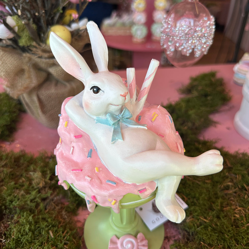 Goodwill M&G Easter Decoration - Chilling Bunny in Ice Cream Cup - Set of 2 - 21cm