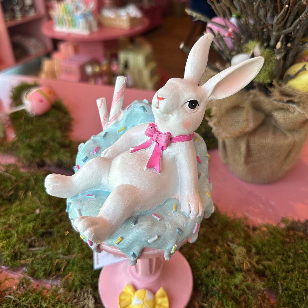 Goodwill M&G Easter Decoration - Chilling Bunny in Ice Cream Cup - Set of 2 - 21cm