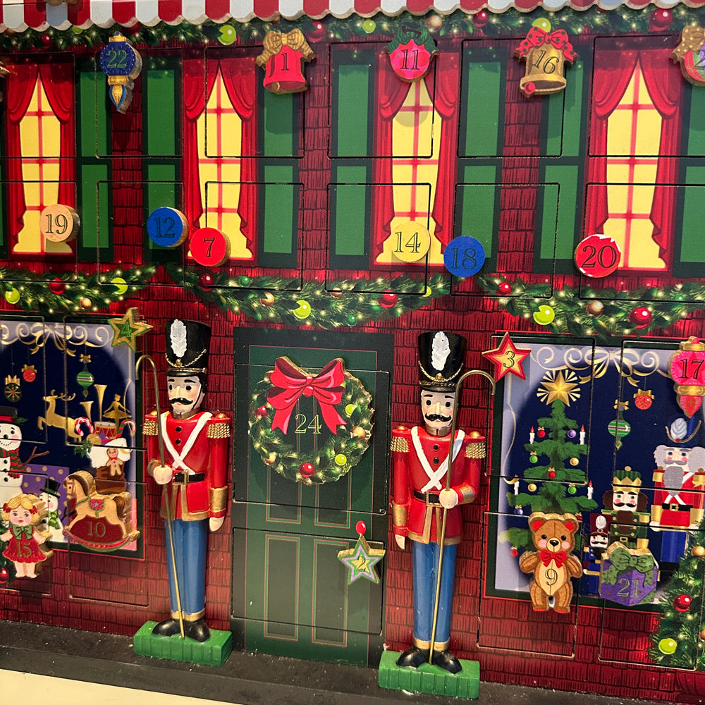 Viv! Christmas Decoration - Toy Store Advent Calendar with Animation, Music and LED - 55cm