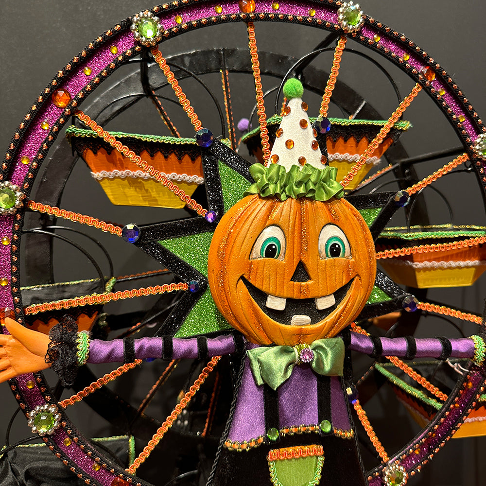 Katherine's Collection Halloween - Ghoulish Gathering - Pumpkin Ferris Wheel Cupcake Holder - 53cm