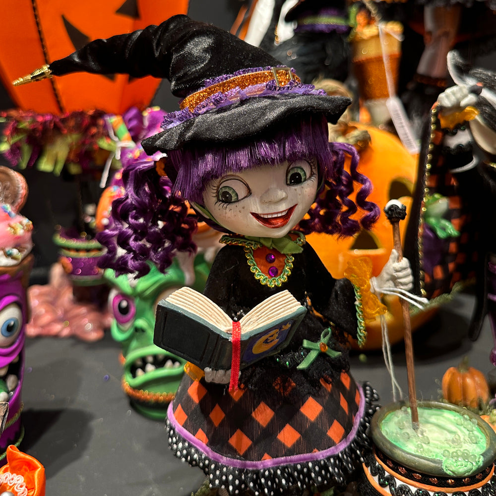Katherine's Collection Halloween - Ghoulish Gathering - Poppy Broomson Witch - 29cm