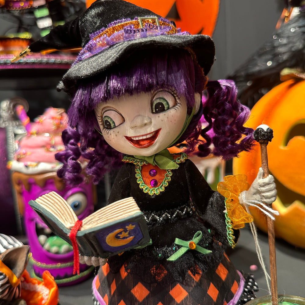 Katherine's Collection Halloween - Ghoulish Gathering - Poppy Broomson Witch - 29cm