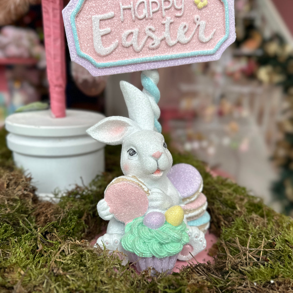 Viv! Christmas Easter Decorations - 'Happy Easter' Bunny - pastel - 26cm