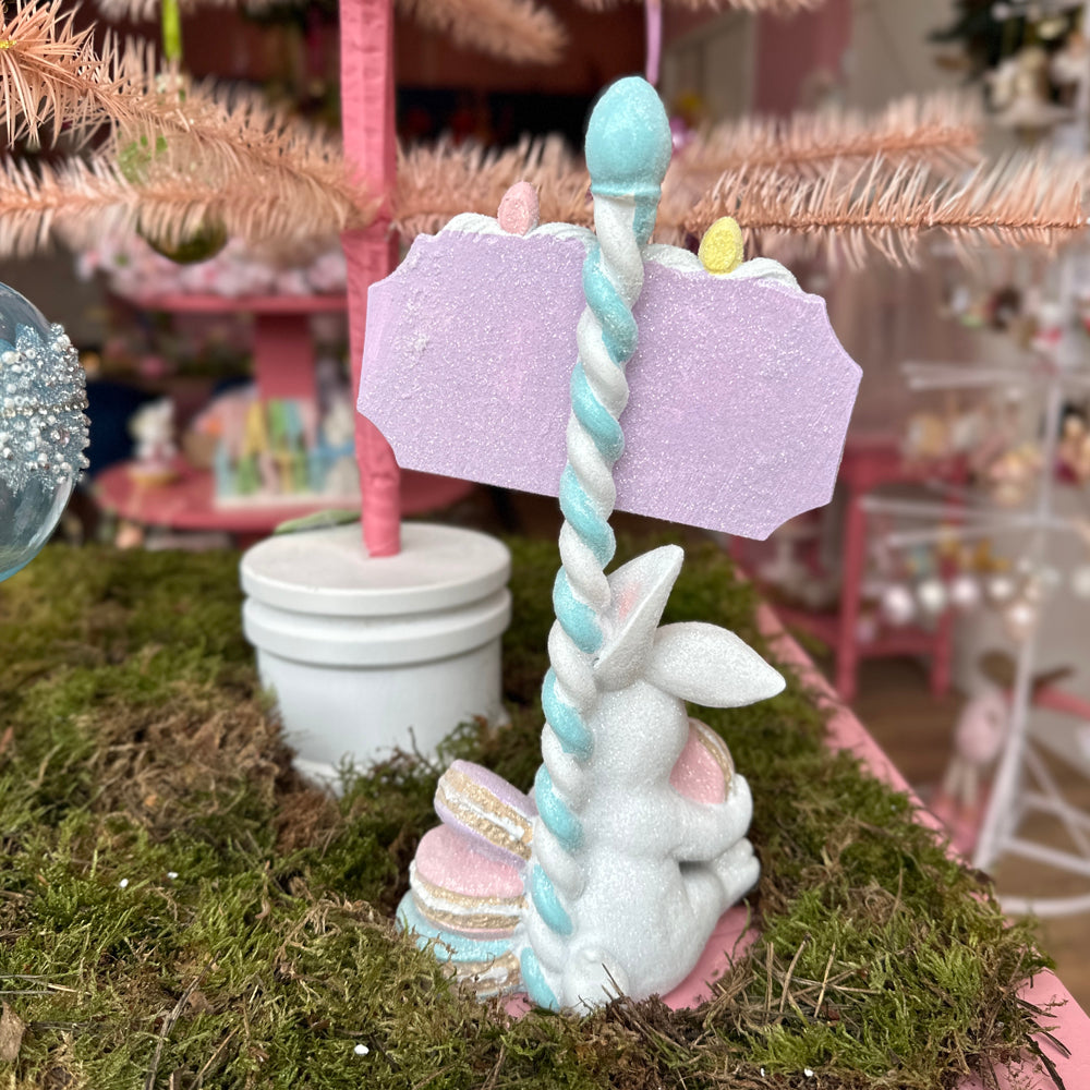 Viv! Christmas Easter Decorations - 'Happy Easter' Bunny - pastel - 26cm