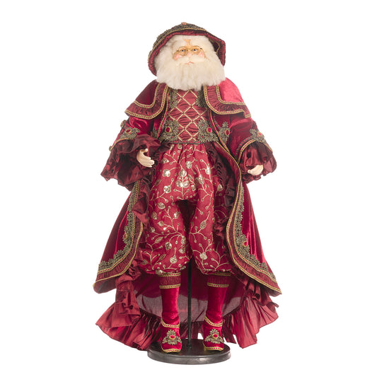 Goodwill M&G Weihnachtsfigur - Victorian Carol Weihnachtsmann mit Ständer - 80 cm