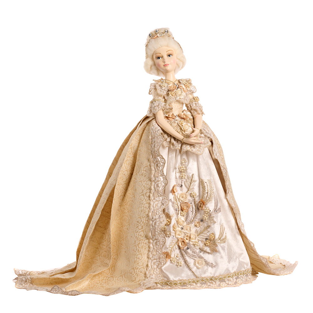 Goodwill M&G Kerstbeeld - Standing Sun Queen Lady Doll with Standard - 62cm