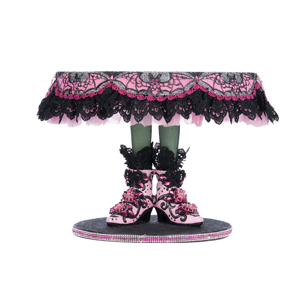 Katherine's Collection Halloween - Pink Panic Possession - Witch Boots Cake Plate Stand - 32cm