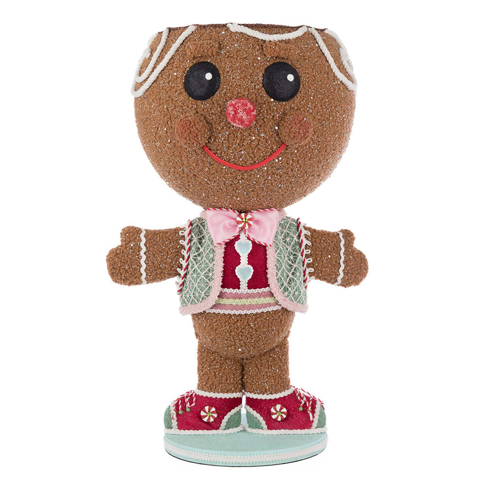 Katherine's Collection Kerst - Sweet Delights - Stick E. Sweet Gingerbread Boy Candy Container - 60cm