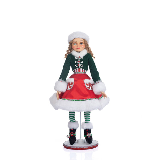 Katherine's Collection Christmas - Peppermint Palace - Mint The Elf Girl Doll - 67cm
