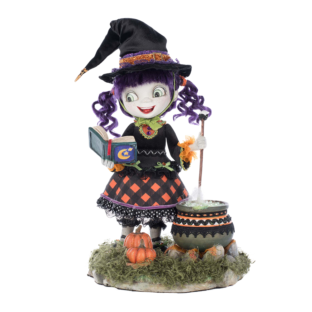 Katherine's Collection Halloween - Ghoulish Gathering - Poppy Broomson Witch - 29cm
