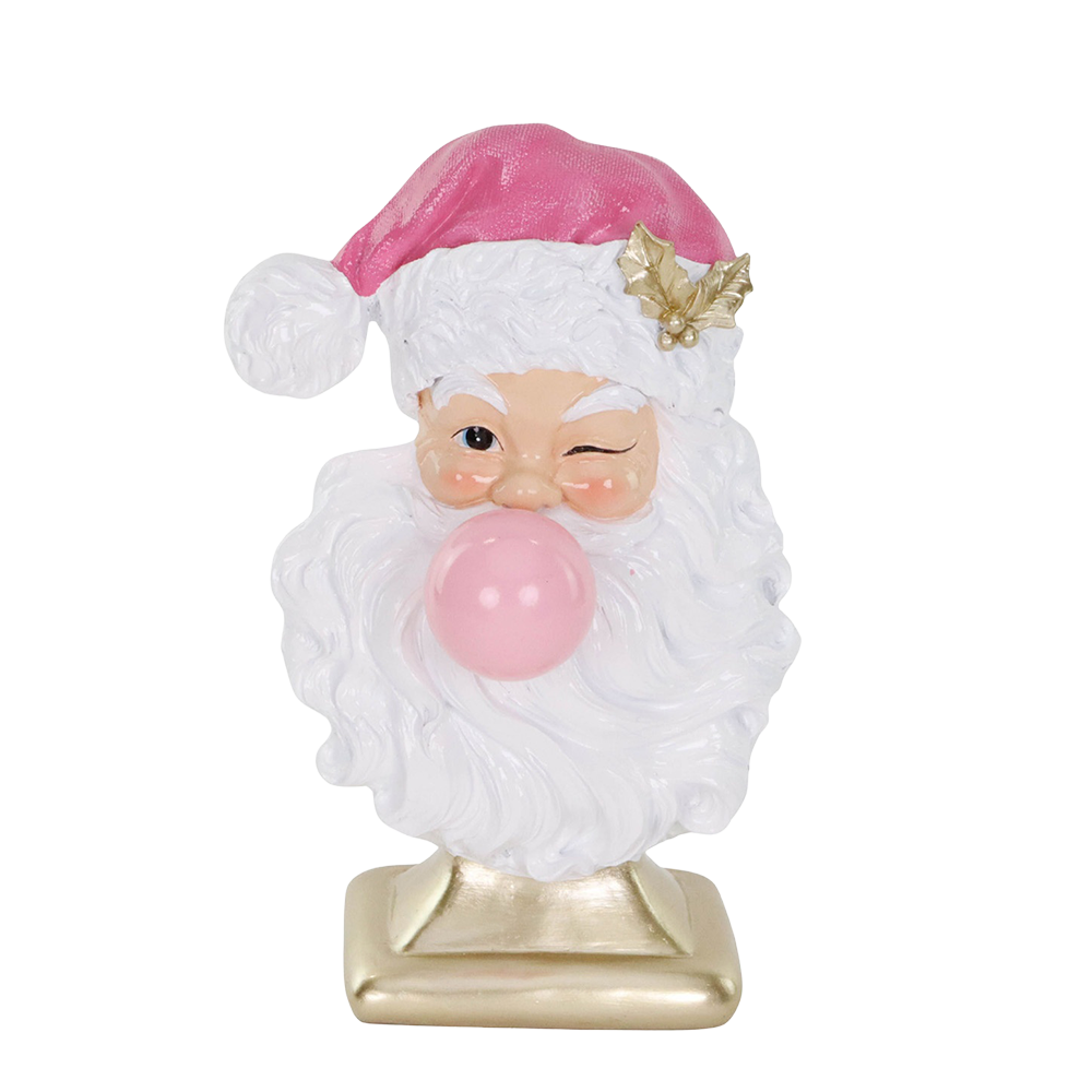 Goodwill M&G Christmas Tabletop Figure - Bubblegum Santa - Pink - 31 cm