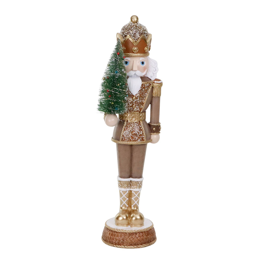 Goodwill M&G Kerstbeeld - Notenkraker met Sisal Boom en LED Verlichting - 56,5cm