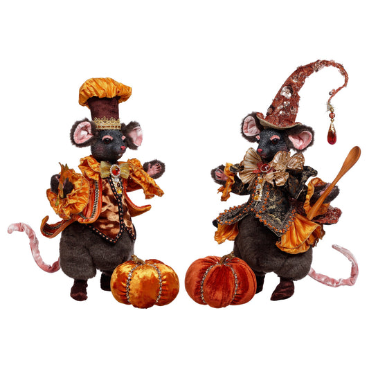 Mark Roberts Halloween Figurine - Halloween Mice Doll - set van 2 - 32cm