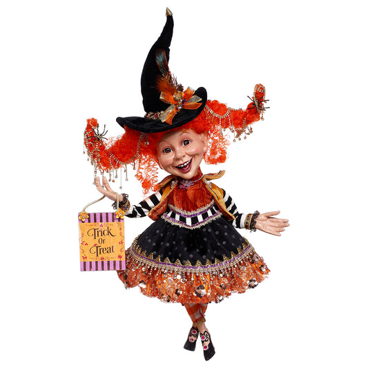 Mark Roberts Halloween Decoratie Beeld - Medium Trick or Treat Elf Doll - 56cm