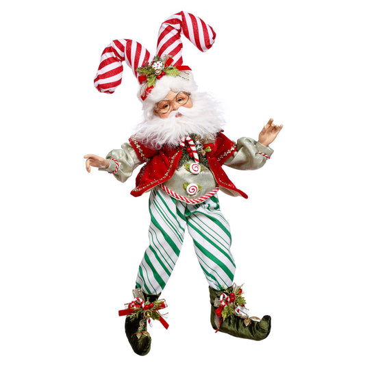 Mark Roberts Weihnachtsfigur - Small North Pole Candy Cane Elf Doll - 37 cm