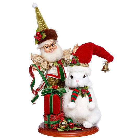 Mark Roberts Kerstbeeld - Ribbons and Rabbit Elf Scene - 42cm