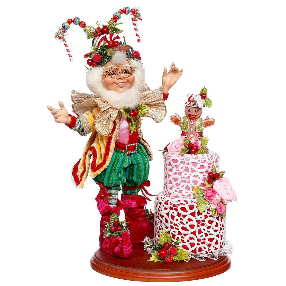 Mark Roberts Kerstbeeld - Candied Cake Elf Scene - 33cm