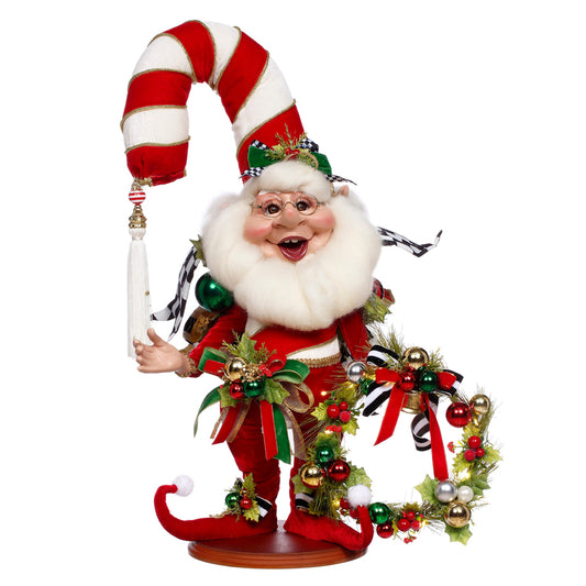 Mark Roberts Weihnachtsfigur - Medium Candy Cane Elf Doll Scene W/Lights - 61 cm