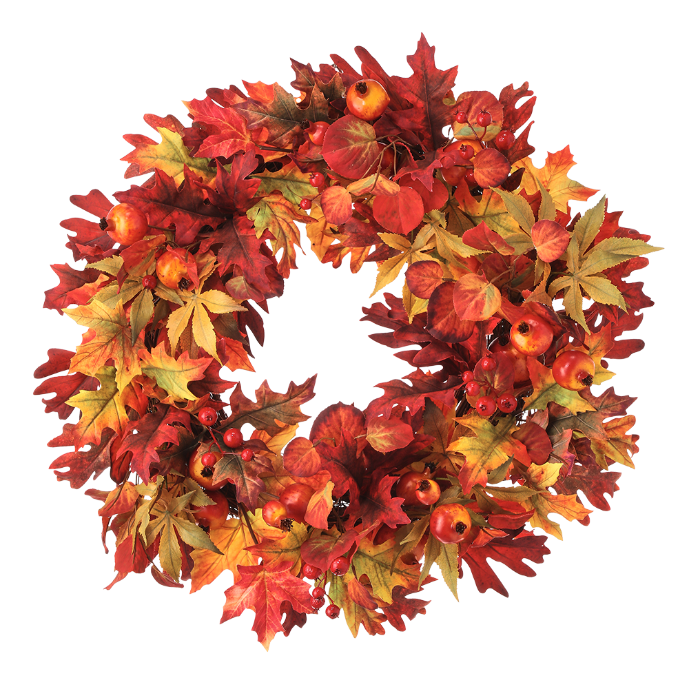 Viv! Christmas Wreath - Autumn Wreath with Pomegranates - Orange-Brown - 61 cm