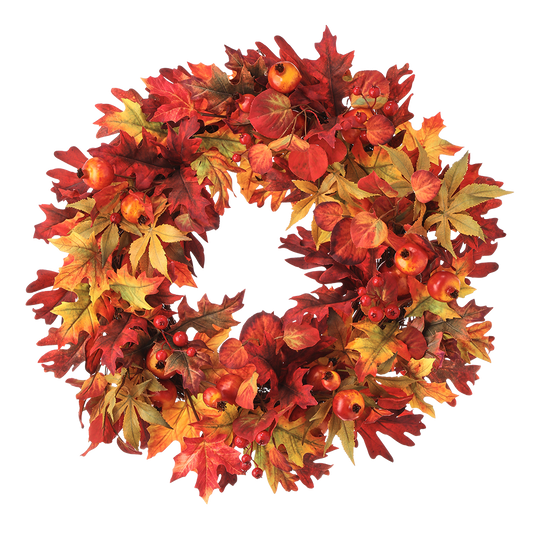 Viv! Christmas - Herbstkranz mit Granatäpfeln - Orange-Braun - 61 cm