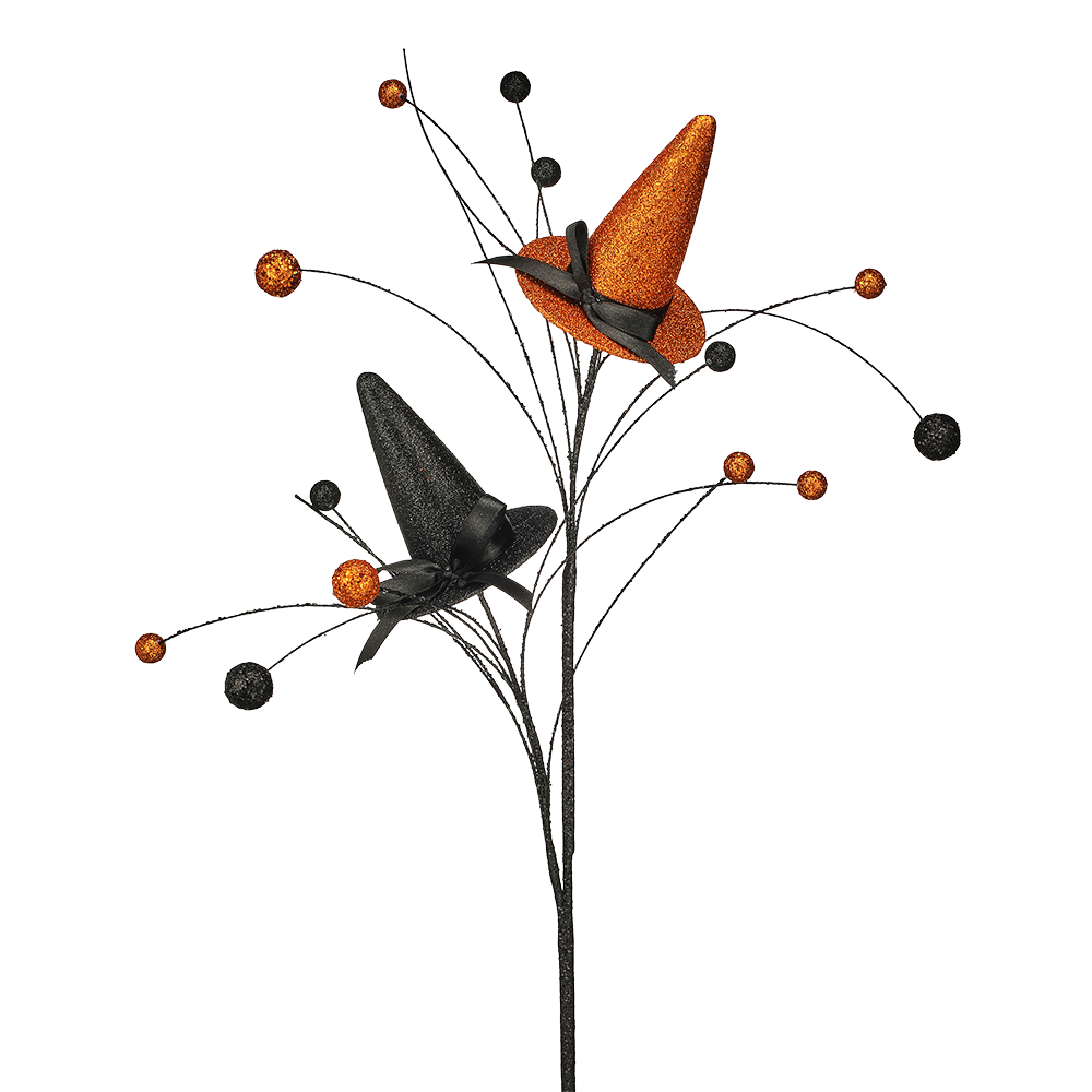 Viv! Christmas Halloween Decoratie - Glitter Heksenhoed Decoratietak - 61 cm