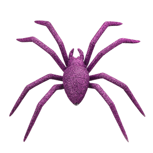 Viv! Christmas Halloween Decoratie - Glitter Spin - paars - 20 cm