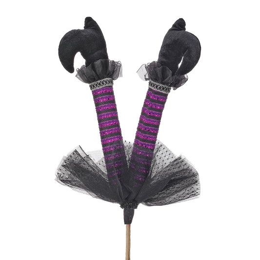 Viv! Christmas Halloween Decoratie - Heksenbenen Decoratietak - 46 cm