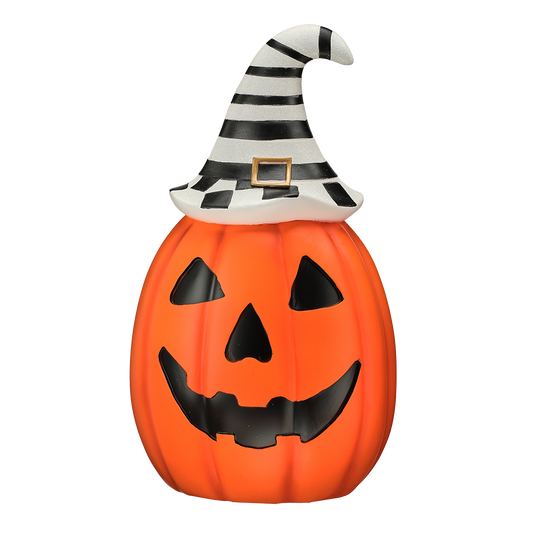 Viv! Christmas Halloween Decoratie Beeld - Pompoen incl. LED Verlichting - geschikt voor buiten - 51 cm