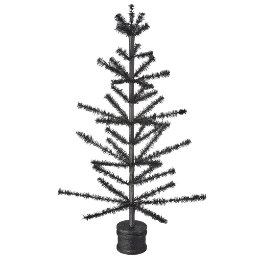 Viv! Christmas Halloween Decoratie - Halloween Boom van Veren - zwart - 91 cm