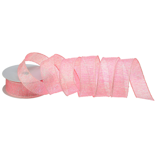 Viv! Christmas Cinta Alambrada de Navidad - Purpurina Iridiscente - rosa - 3,8cm x 9,1m