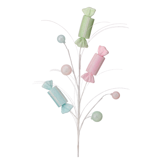 Viv! Christmas Kersttak - Glitter Snoepjes & Suikerbollen - pastel - 76cm