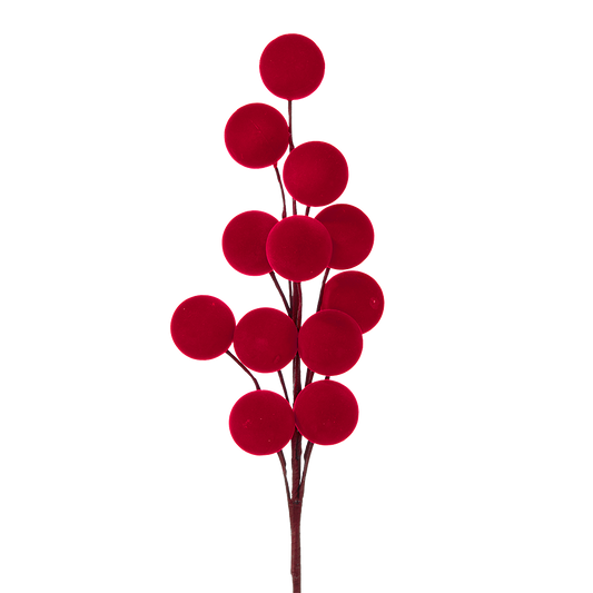 Viv! Christmas Spray - Velvet Red Berry - Red - 61 cm
