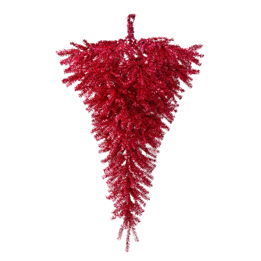 Viv! Christmas Kerstdecoratie - Omgekeerde Tinsel Kerstboom - roze - 122cm
