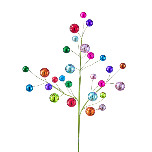 Viv! Christmas Spray - Coloured Baubles - 76 cm