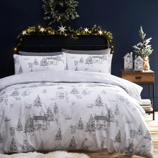 Viv! Christmas Kerst Dekbedovertrek - Midwinter Toile - Reversible
