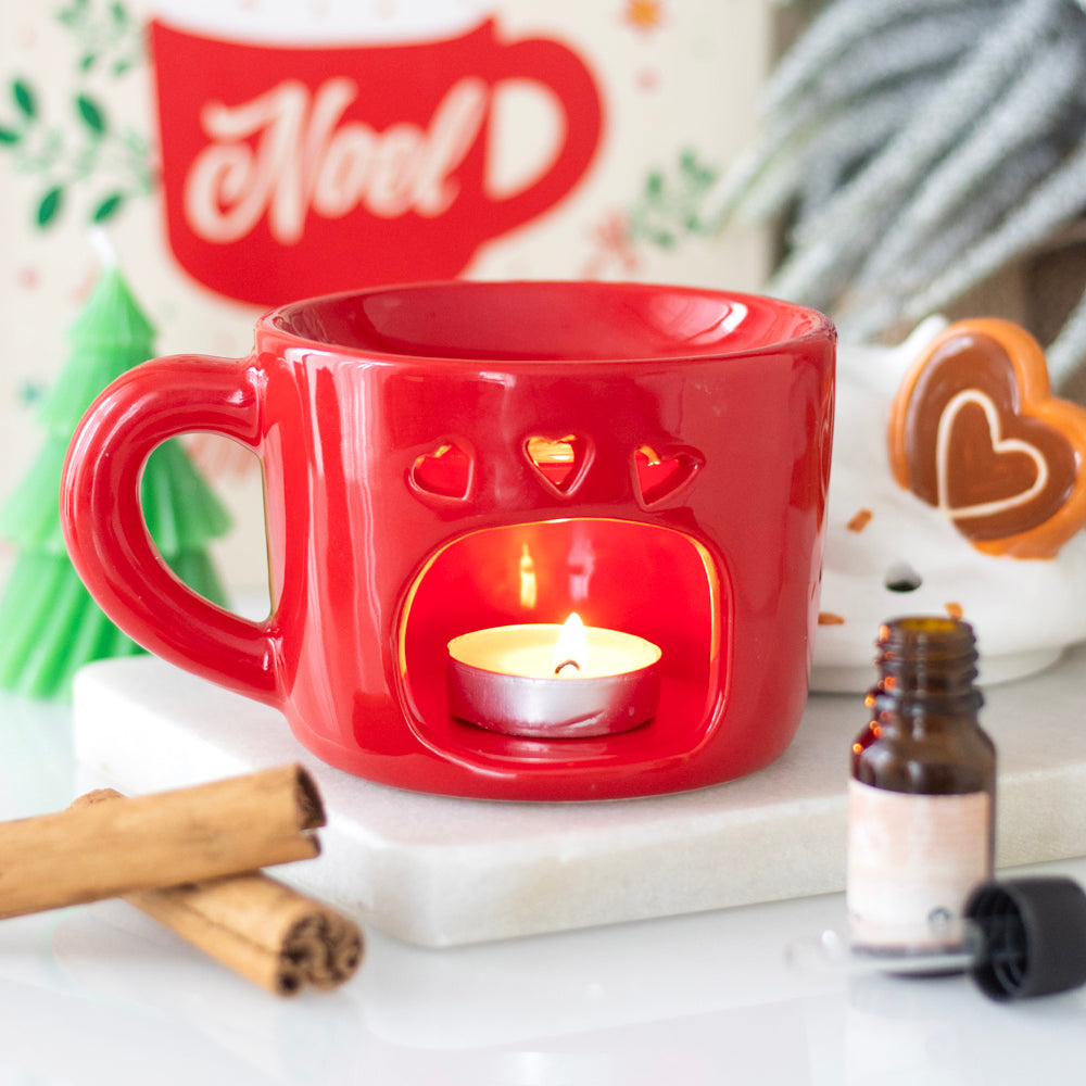 Viv! Christmas Kerst Geurbrander - Warme Chocolademelk Mok - Olie & Wax Melt Brander