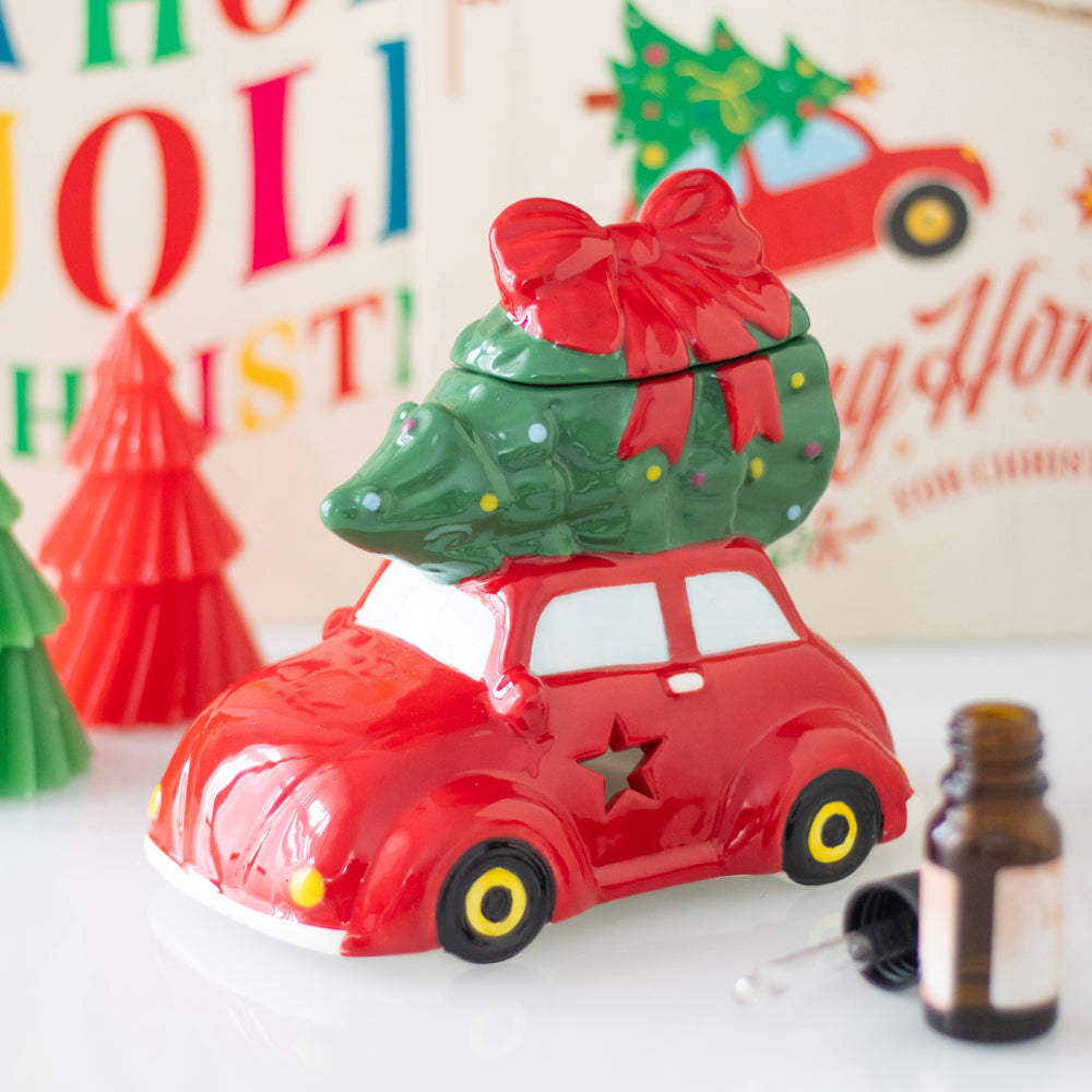 Viv! Christmas Oil Burner - Car with Christmas Tree - Oil & Wax Melt Burner