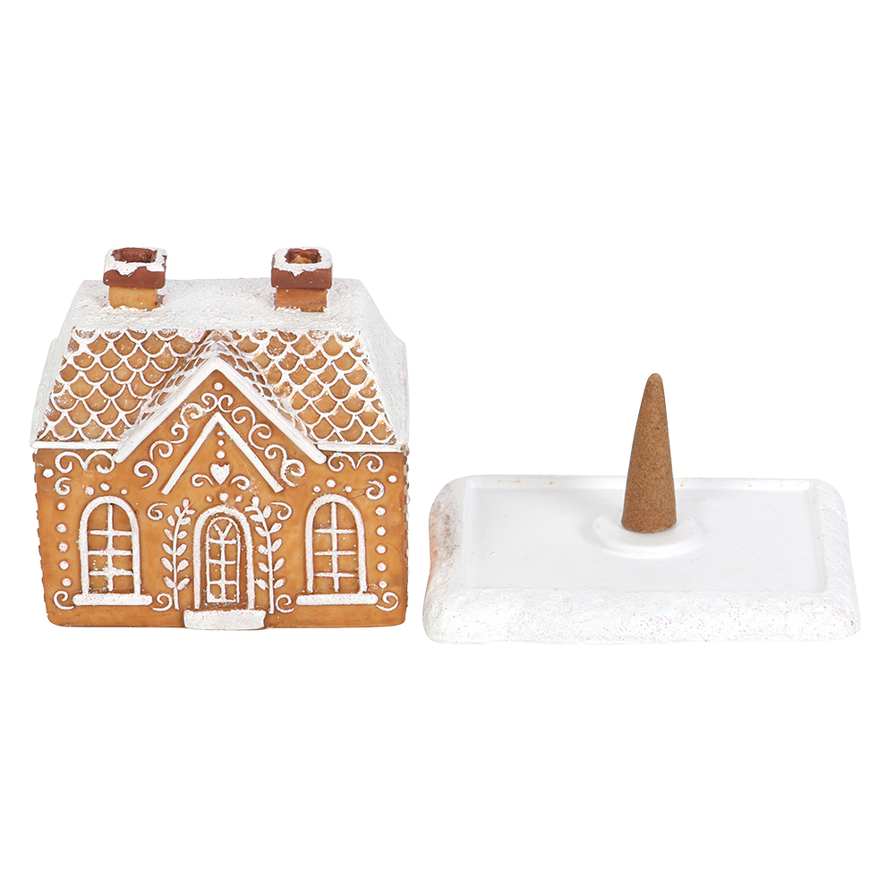 Viv! Christmas Kerst Geurbrander - Wierook Kegel Brander - Bruin Gingerbread Huis