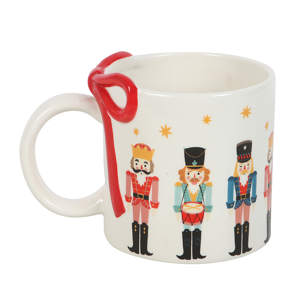 Viv! Christmas Mug - Nutcracker Mug with Bow - Ceramic