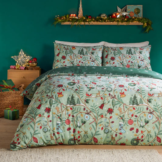 Viv! Christmas Kerst Dekbedovertrek - Noelle - Soft Touch - Reversible