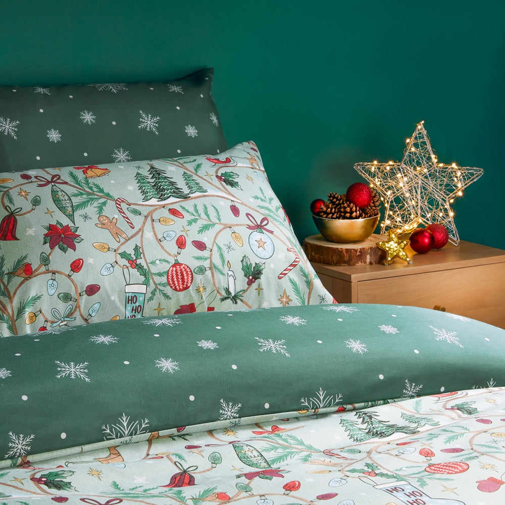 Viv! Christmas Kerst Dekbedovertrek - Noelle - Soft Touch - Reversible