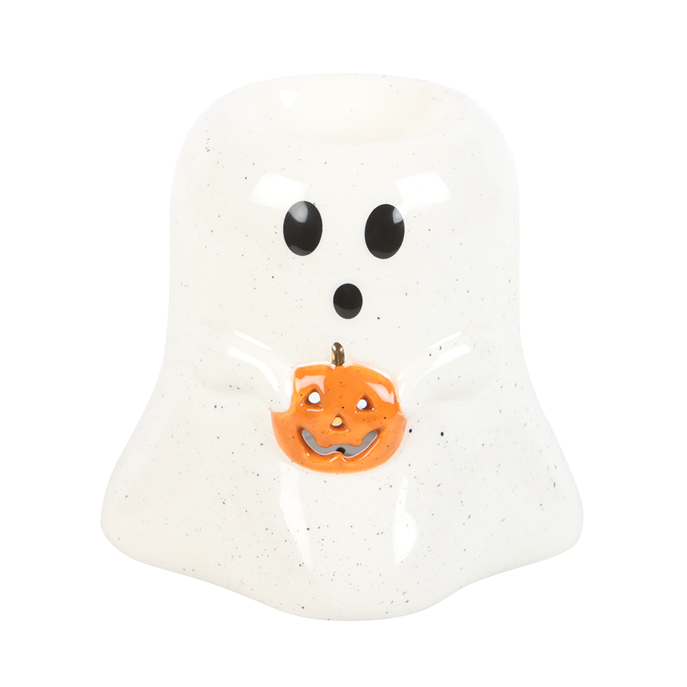 Viv! Christmas Halloween Oil Burner - Ghost with Pumpkin - Oil & Wax Melt Burner