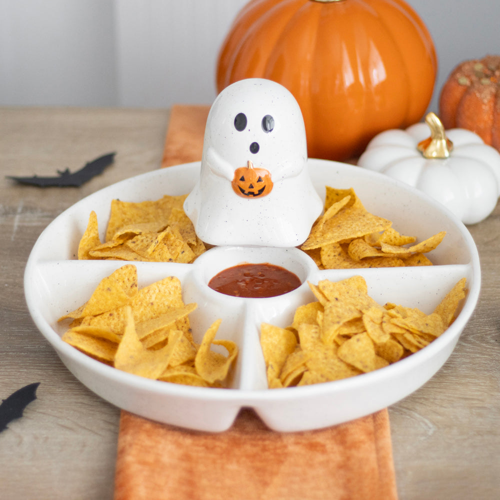 Viv! Christmas Halloween Servies - Spook Chips & Dip Snack Schaal - keramiek