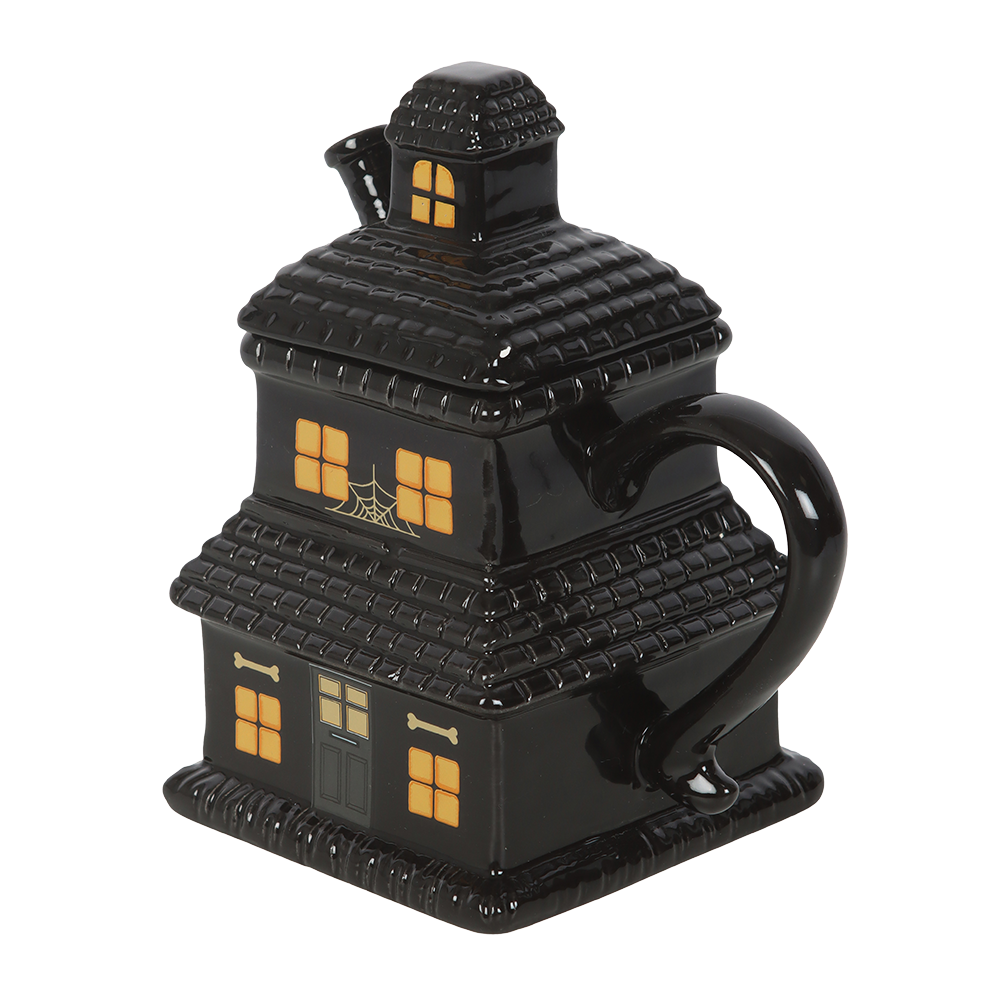 Viv! Christmas Halloween Mug - Black Haunted House - Ceramic