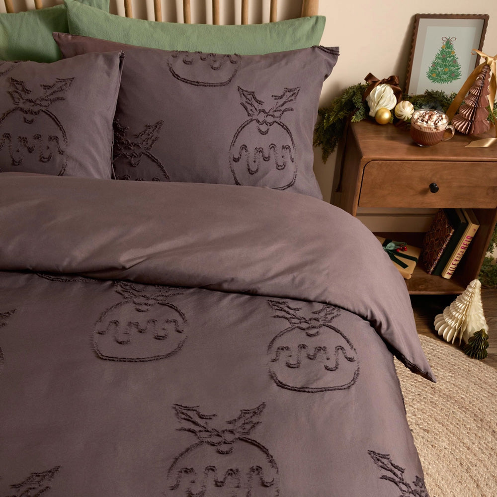 Viv! Christmas Kerst Dekbedovertrek - Getufte Kerstpudding - Soft Touch | Levering ± 2 weken