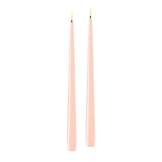 Deluxe Homeart - LED-Tafelkerzen - 28 cm - Hellrosa - 2er-Set