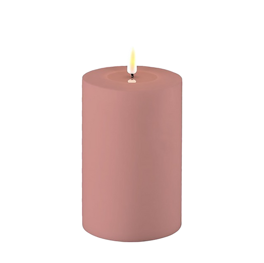 Deluxe Homeart - LED stompkaars 10 x 15cm - outdoor - waterproof - licht roze